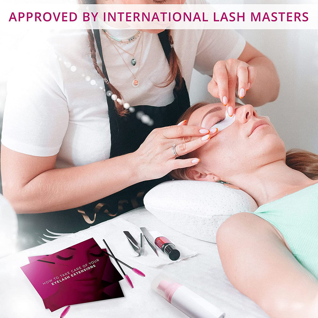 Lash extension supplies, pack of 50 aftercare instruction cards for beauty salons